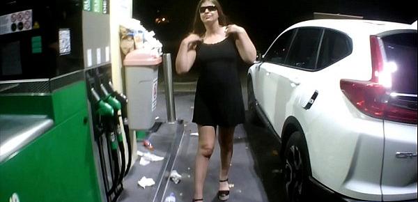  Flashing at the gas station